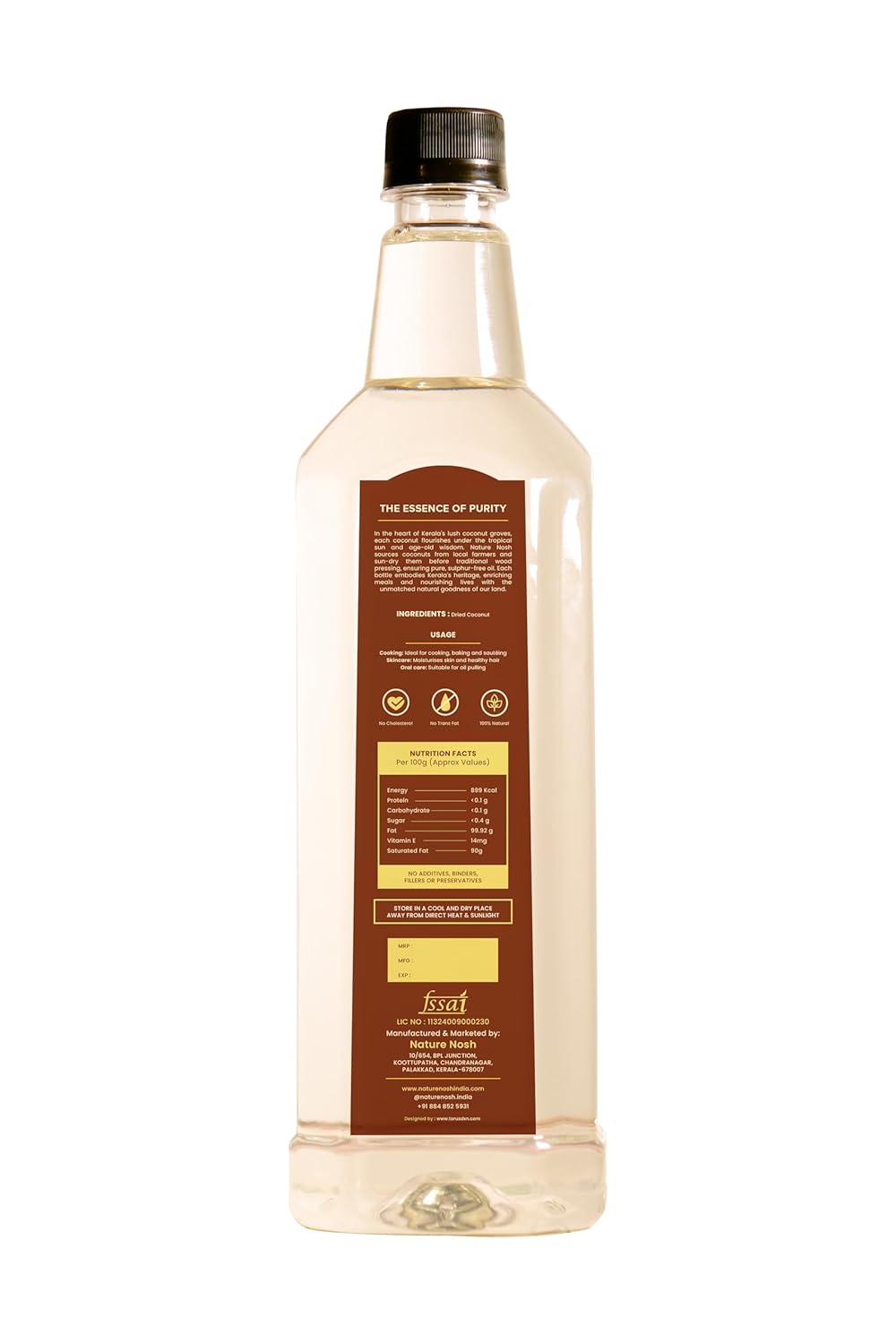 Wood Pressed Coconut Oil (1 L)